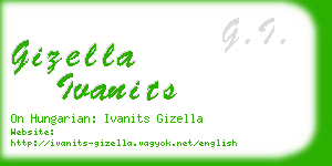 gizella ivanits business card